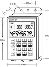 LC100-BY称重仪表尺寸图