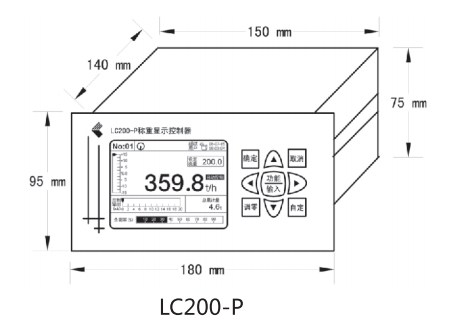 LC200-P称重仪表尺寸